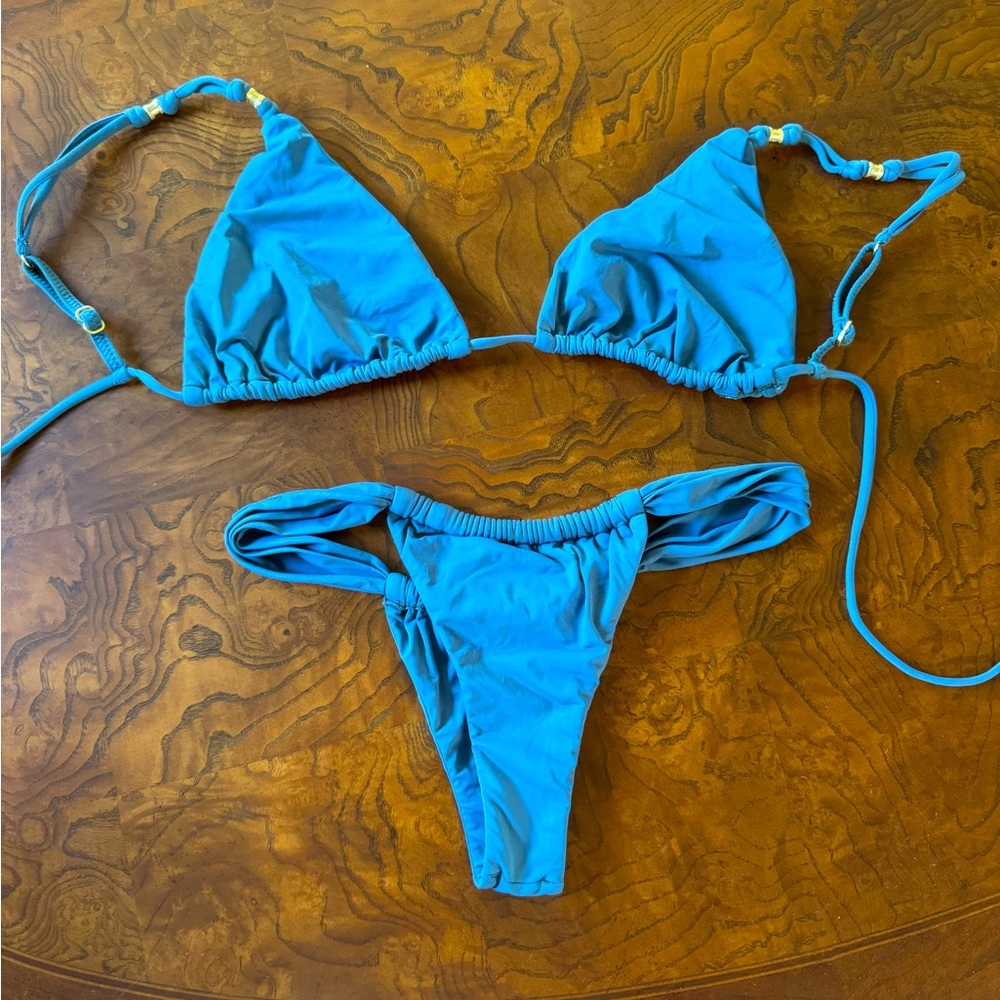 Vix 🩵 Blue Triangle Bikini Sexy set